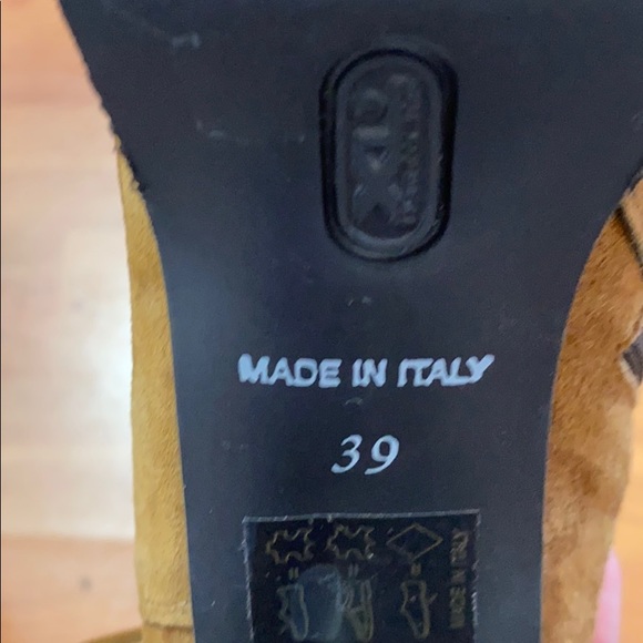 Suede Fringe Ankle Boot Booties Block Heel 39 - Picture 8 of 8